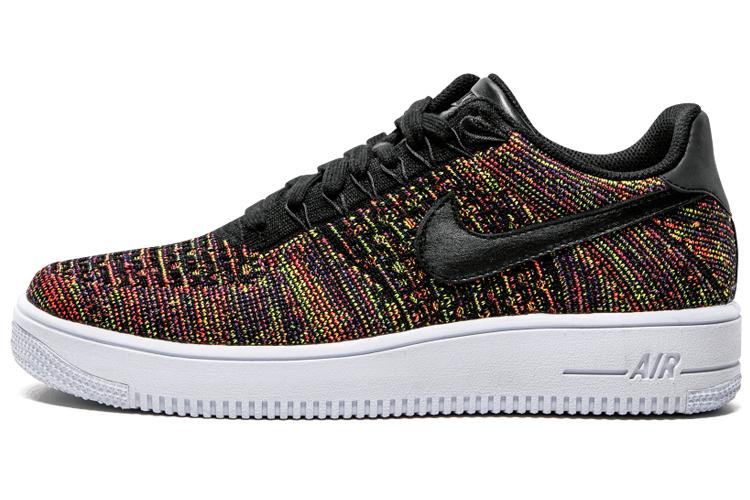 Кроссовки унисекс Nike Lab Air Force 1 Low Flyknit черные, многоцветные, 37.5 EU