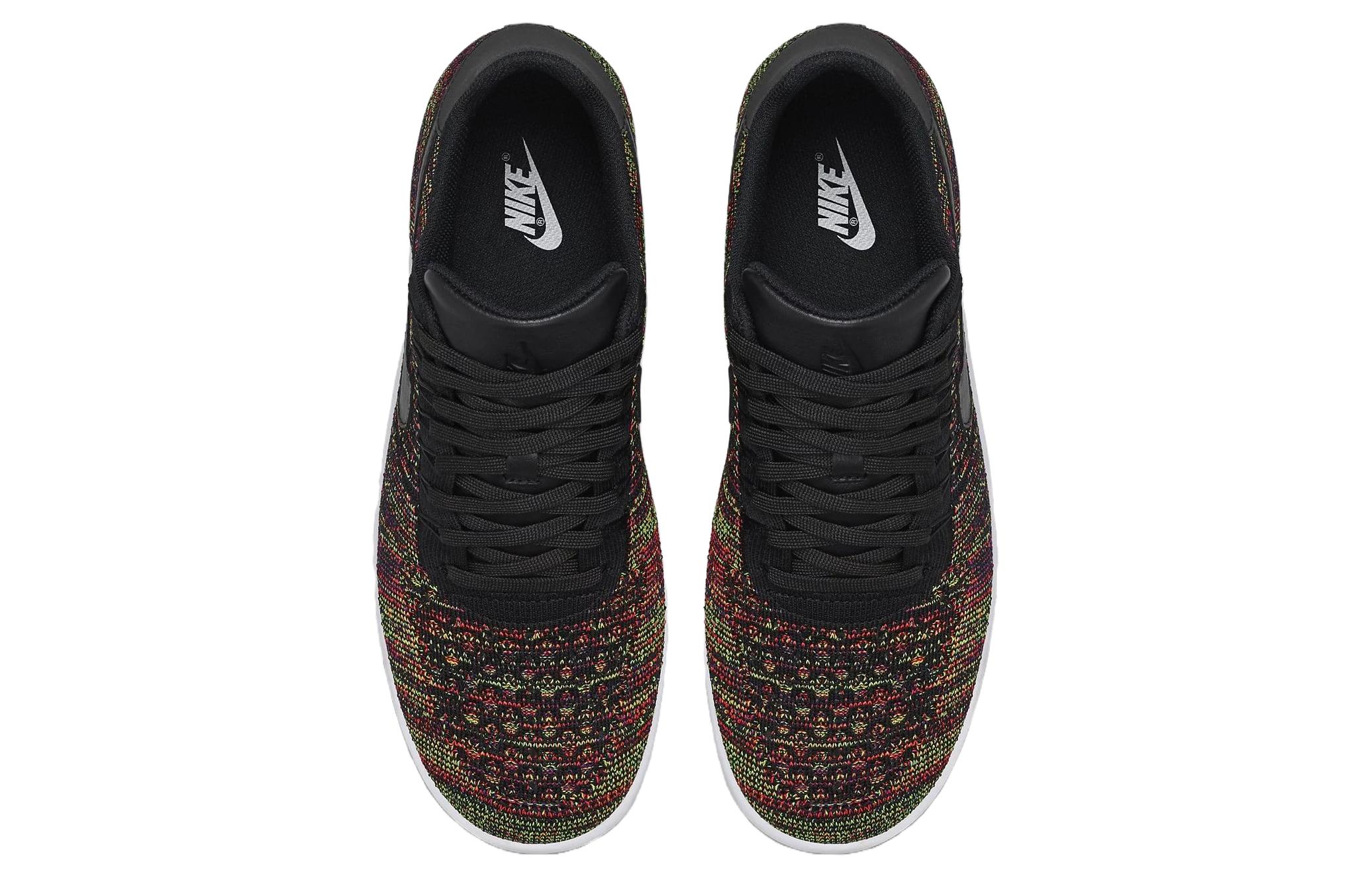 Кроссовки унисекс Nike Lab Air Force 1 Low Flyknit черные, многоцветные, 37.5 EU