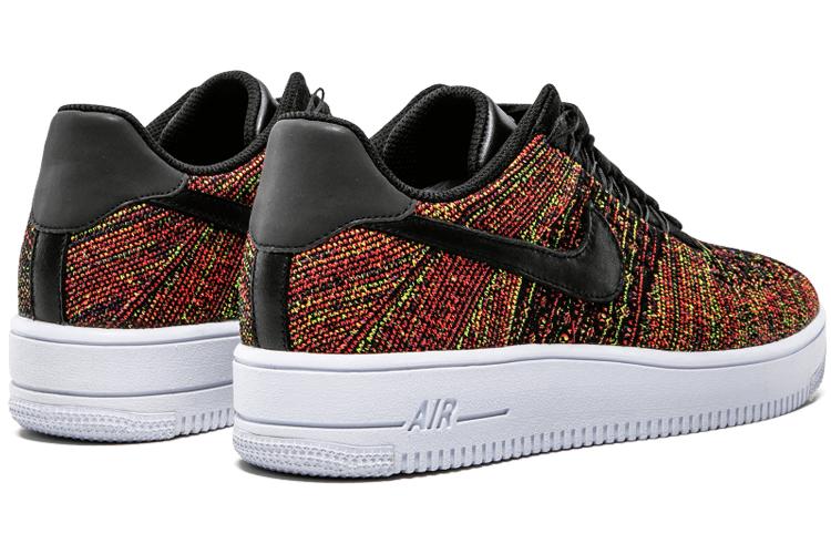 Кроссовки унисекс Nike Lab Air Force 1 Low Flyknit черные, многоцветные, 37.5 EU
