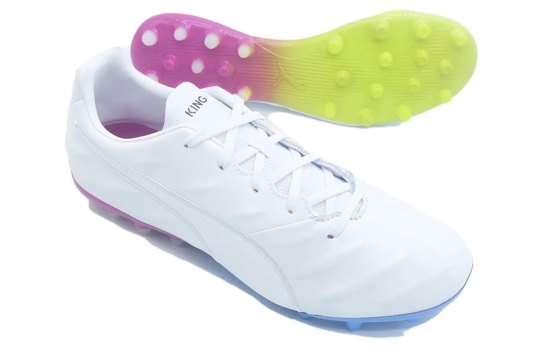 Футбольные бутсы мужские PUMA King Pro 21 Mg белые, 40 EU