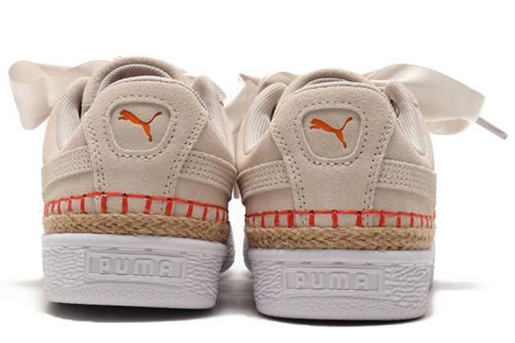 Кеды женские PUMA Suede Heart Sneakerdrille бежево-розовые, 39 EU