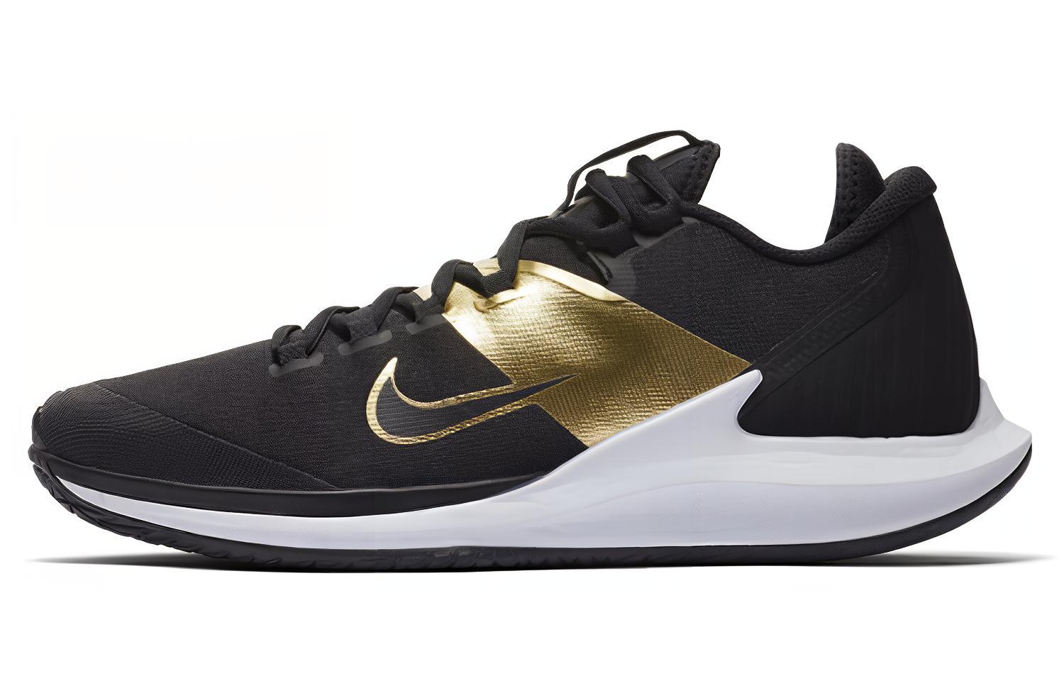 Кроссовки унисекс Nike Court Air Zoom Hero HC черные металлические золотые