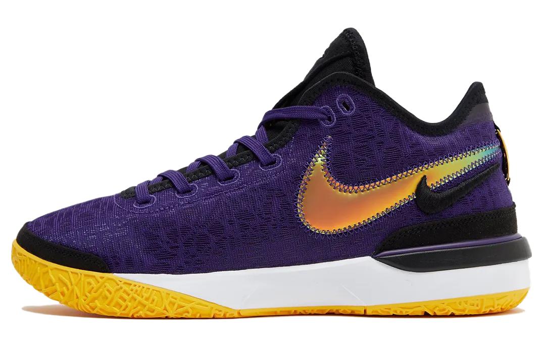 Кроссовки мужские Nike Zoom LeBron Nxxt Gen Lakers, purple yellow, 43 EU