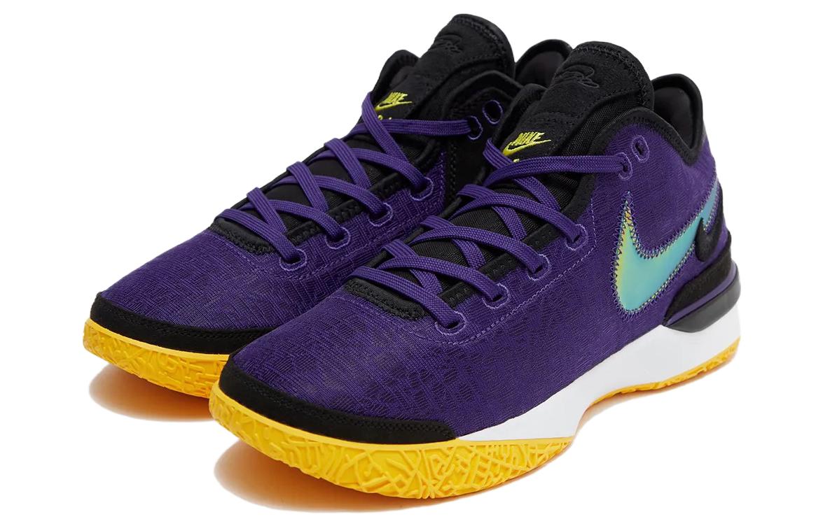 Кроссовки мужские Nike Zoom LeBron Nxxt Gen Lakers, purple yellow, 43 EU