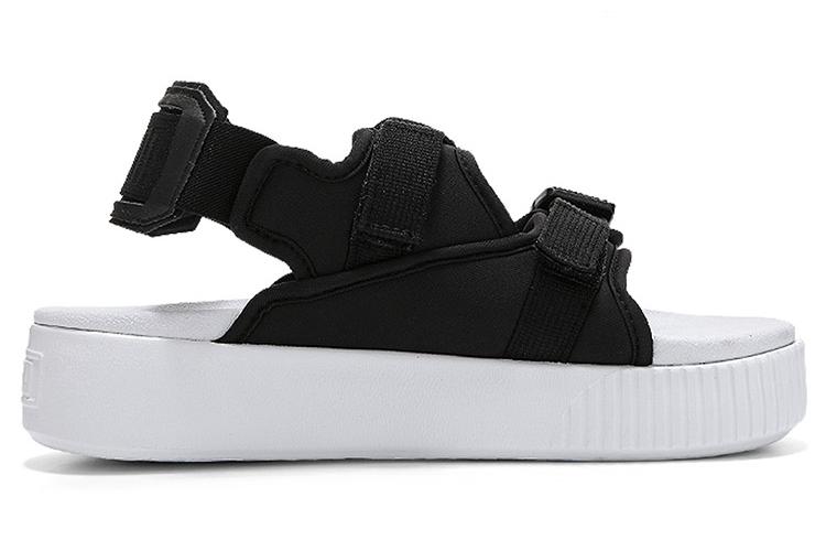 Сандалии женские PUMA Platform Slide Ylm 19 черно-белые, 37 EU
