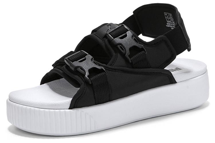 Сандалии женские PUMA Platform Slide Ylm 19 черно-белые, 37 EU