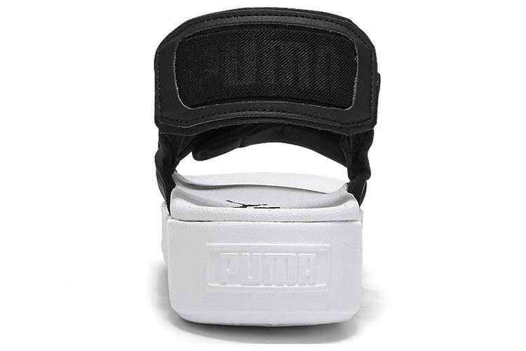 Сандалии женские PUMA Platform Slide Ylm 19 черно-белые, 37 EU