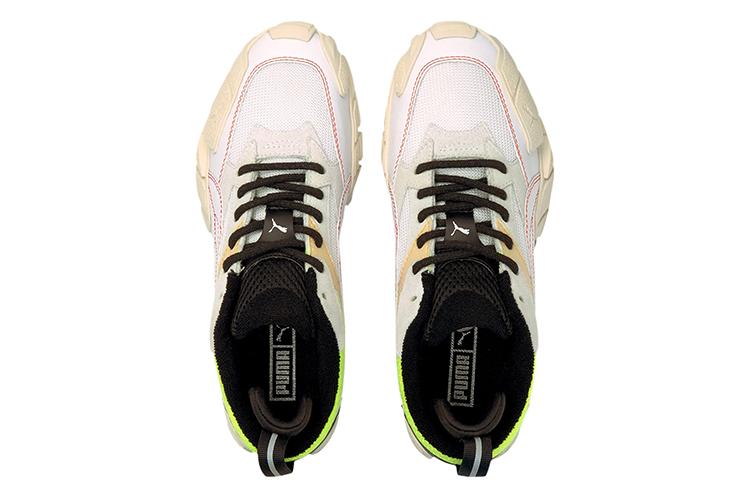 Кроссовки женские PUMA 380125-01 чёрно-белые зелёные, 36 EU