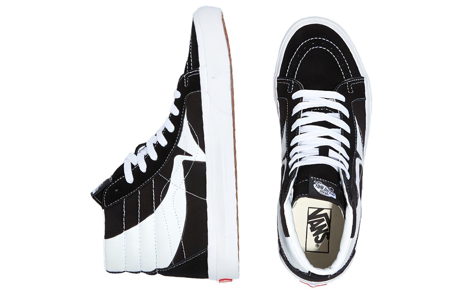 Кроссовки Vans Sk8 Hi Reissue Warp черные, 42 EU