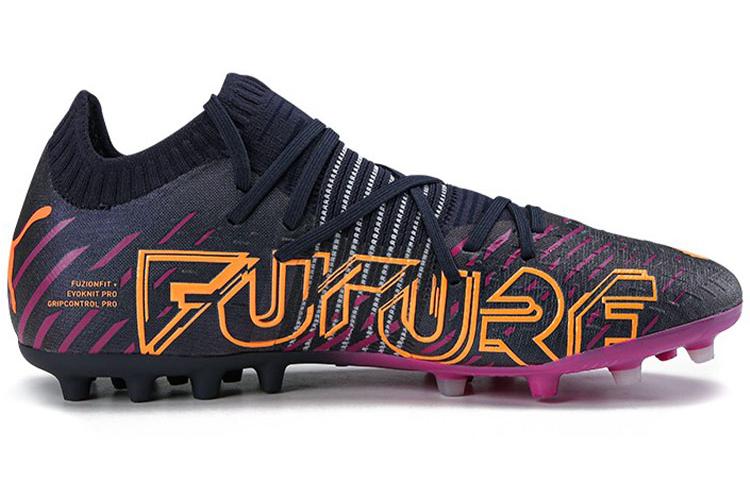 Футбольные бутсы мужские PUMA Future Z 1.2 Mg пурпурно-черно-оранжевые, 41 EU