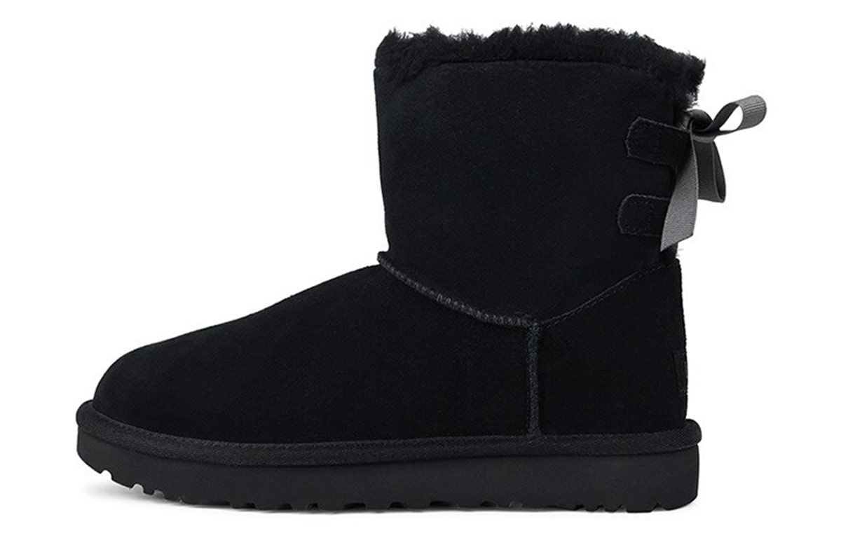 Снежные ботинки женские UGG Mini Continuity Bow черные, 36 EU