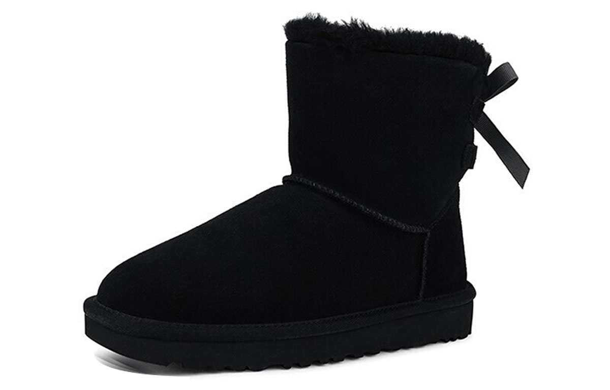 Снежные ботинки женские UGG Mini Continuity Bow черные, 36 EU