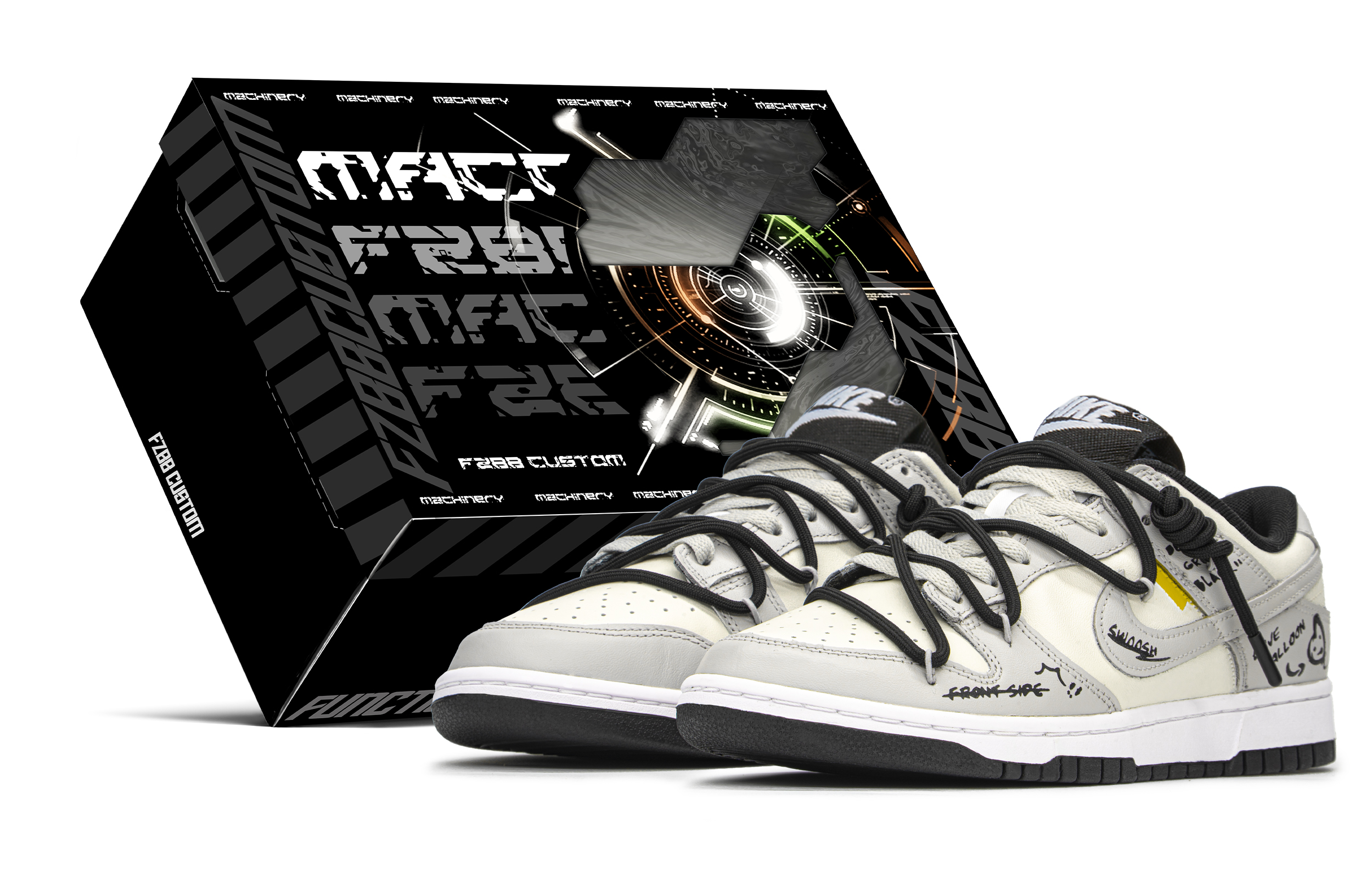 Спортивные кеды женские Nike Dunk Low FZBB черные