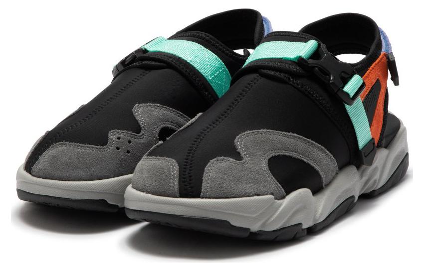 Сандалии унисекс PUMA TS 01 Retro черные electric peppermint, 42 EU