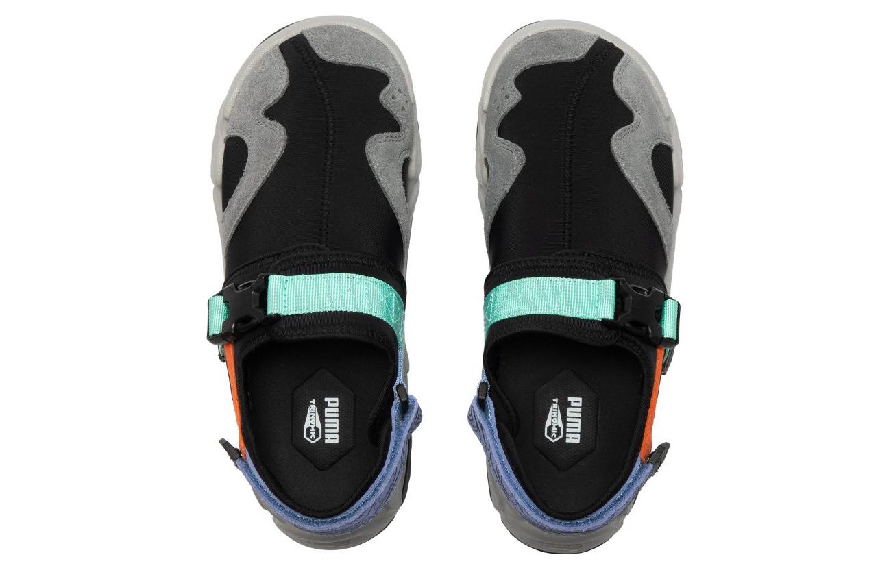 Сандалии унисекс PUMA TS 01 Retro черные electric peppermint, 42 EU