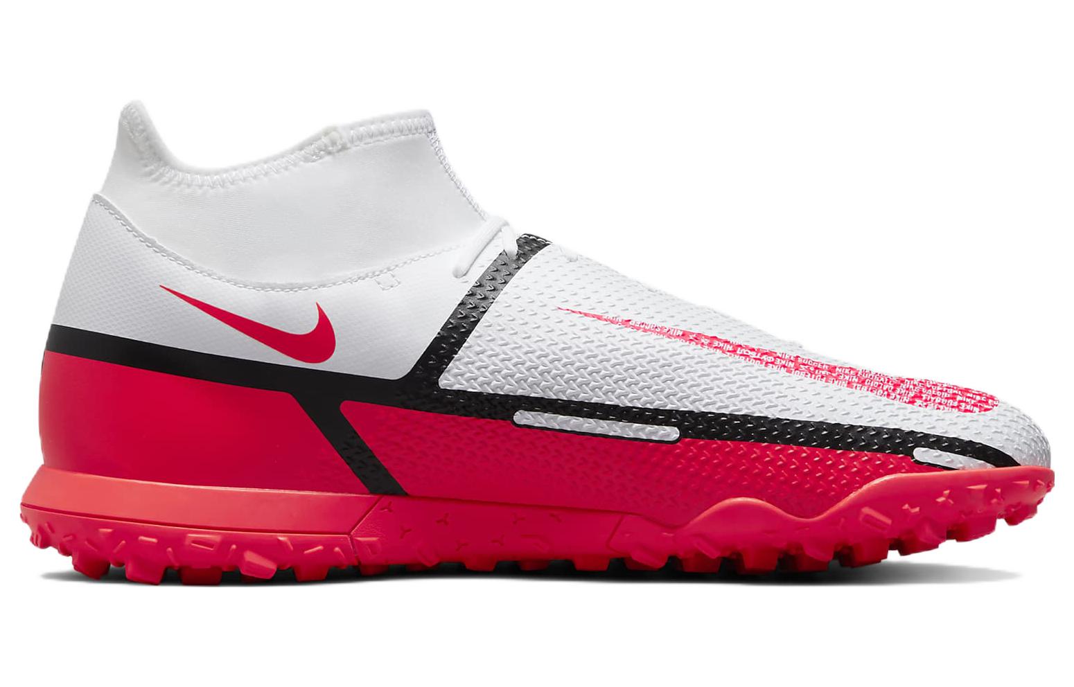 Футбольные бутсы мужские Nike Phantom GT2 белые, ярко красные, черные, 44.5 EU