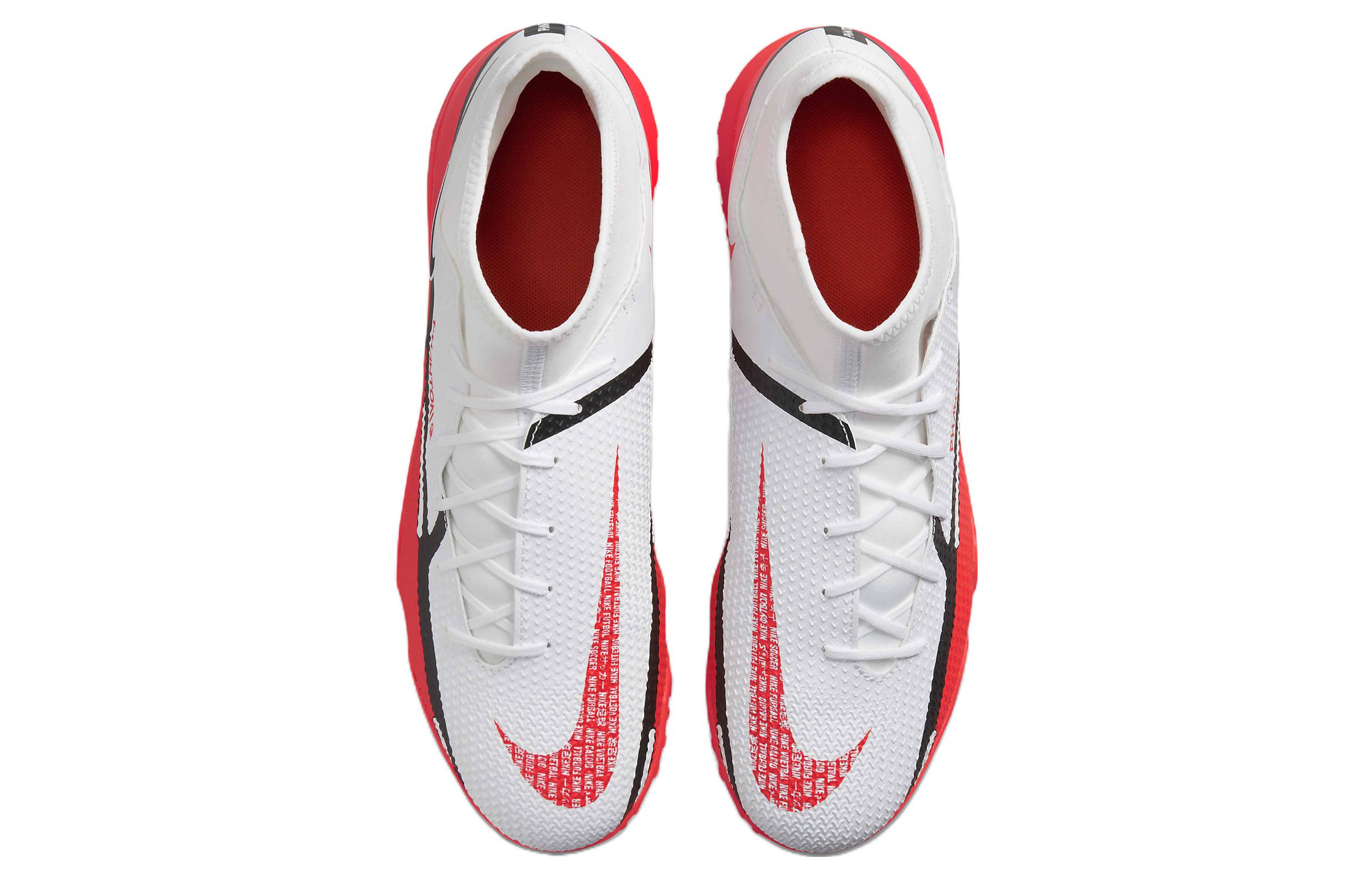 Футбольные бутсы мужские Nike Phantom GT2 белые, ярко красные, черные, 44.5 EU