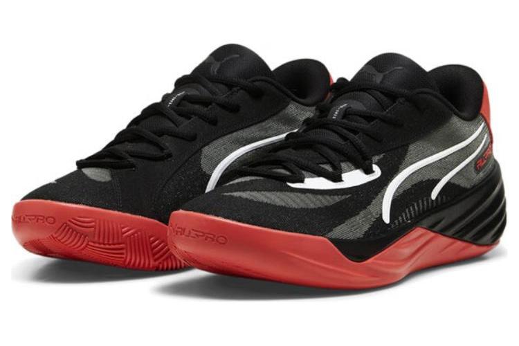 Кроссовки унисекс PUMA All Pro Nitro черные, красные, 42.5 EU