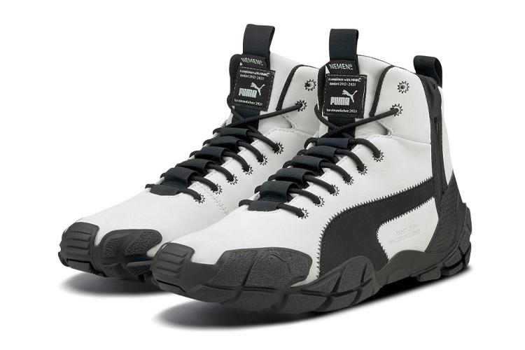 Кроссовки унисекс PUMA Nemen X Centaur Mid белые, черные, 37 EU