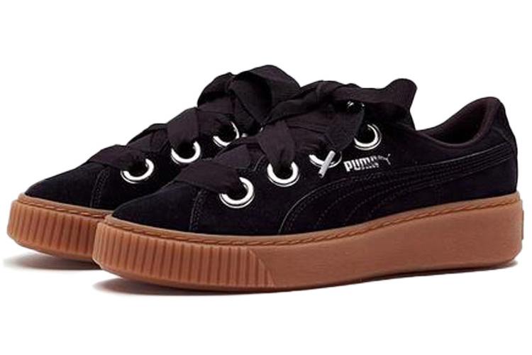 Кеды женские PUMA Platform Kiss Suede черные, 38 EU