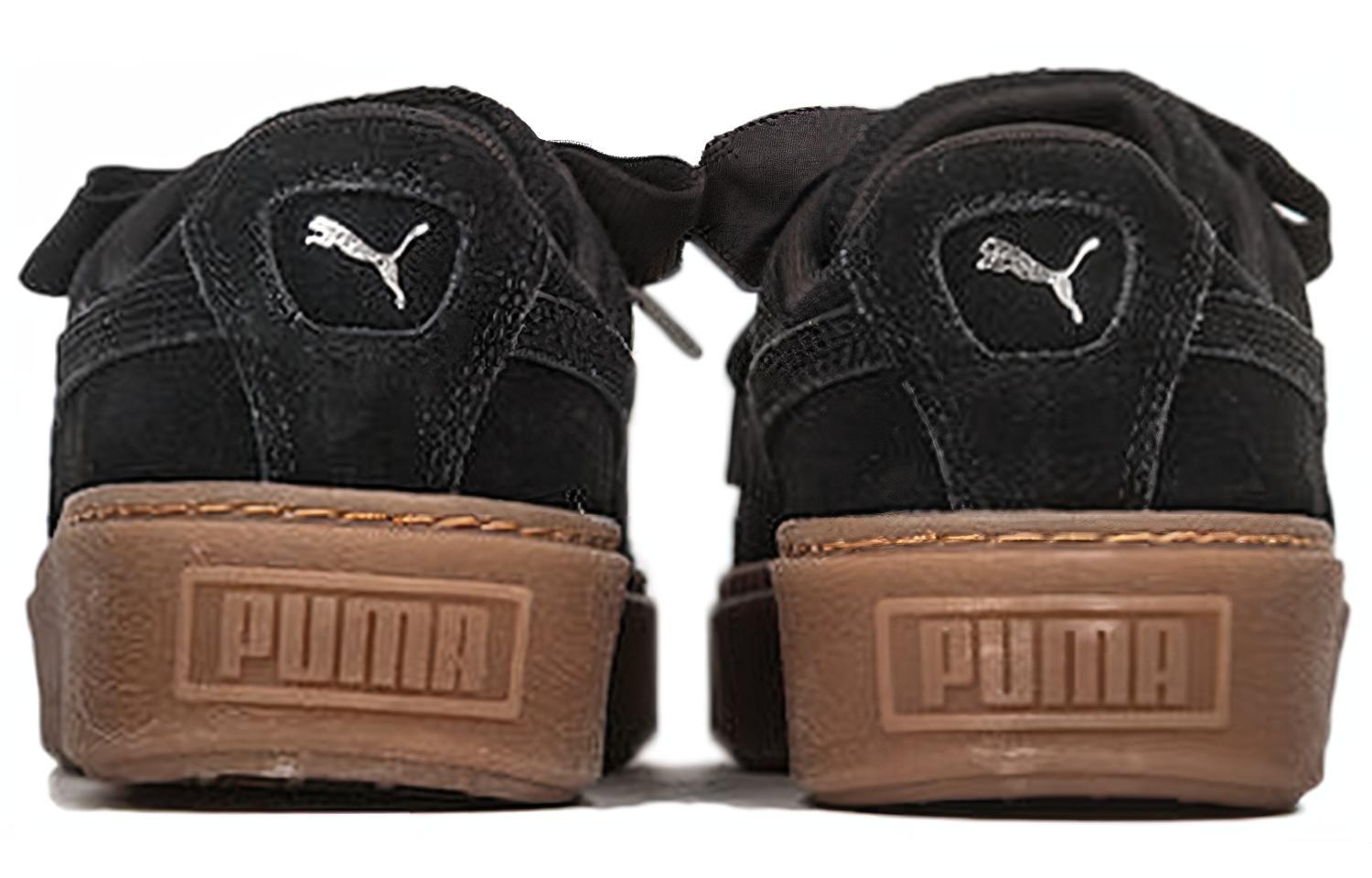 Кеды женские PUMA Platform Kiss Suede черные, 38 EU