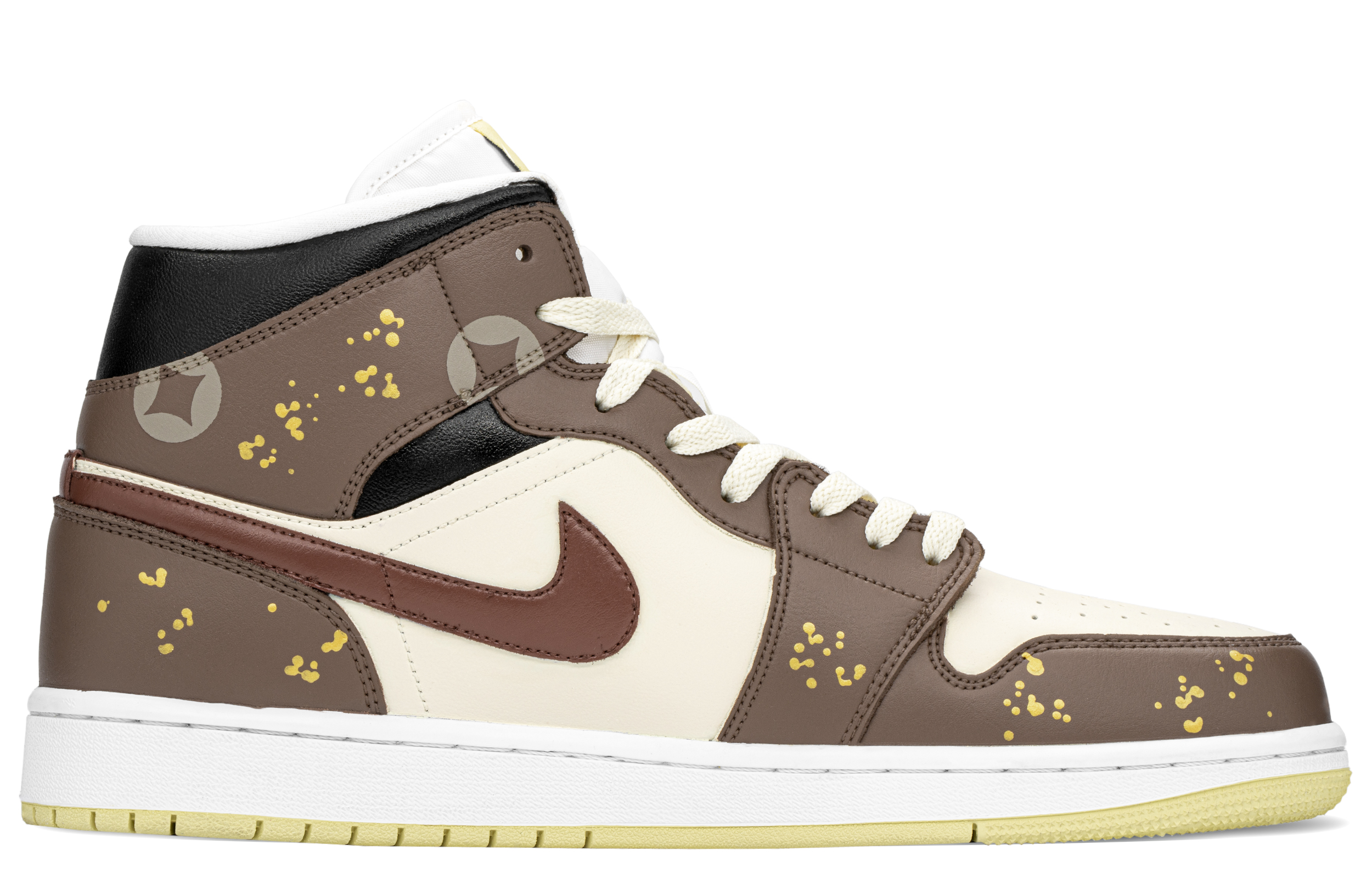 Кеды женские Jordan Air Jordan 1 Mid красно-коричневые, 35.5 EU