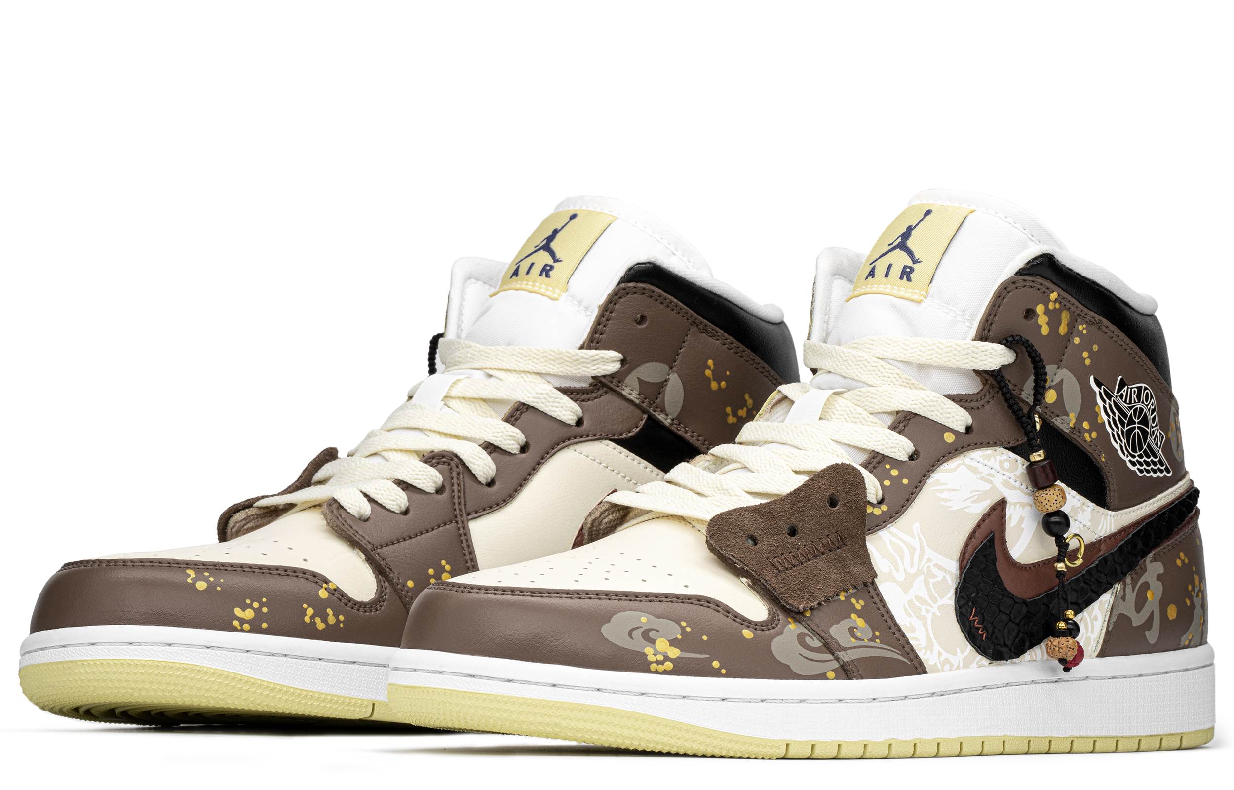 Кеды женские Jordan Air Jordan 1 Mid красно-коричневые, 35.5 EU