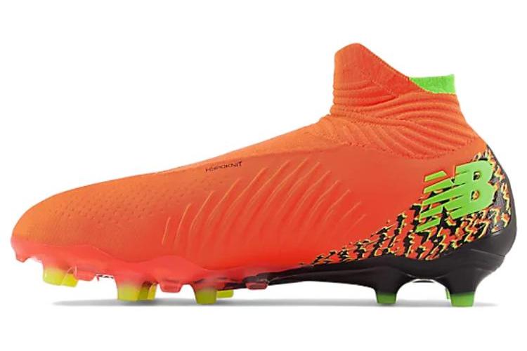 Футбольные бутсы мужские New Balance Tekela V4 Pro FG оранжево-зеленые, 42 EU