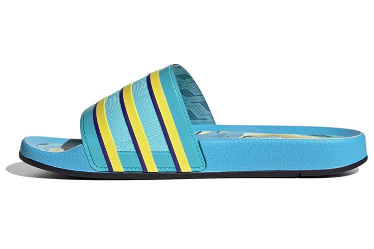 Шлепанцы унисекс Adidas ZX 8000, blue-yellow, 36 2/3 EU