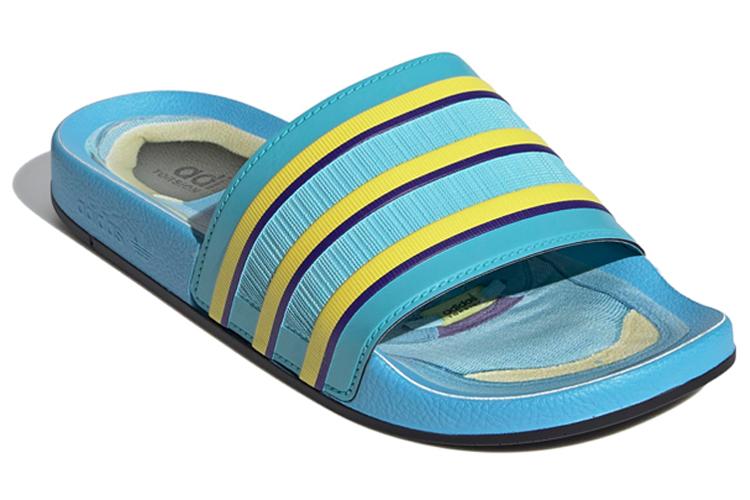 Шлепанцы унисекс Adidas ZX 8000, blue-yellow, 36 2/3 EU