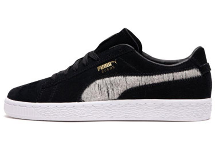 Кроссовки унисекс PUMA Suede Ripped Denim черные-белые, 37 EU