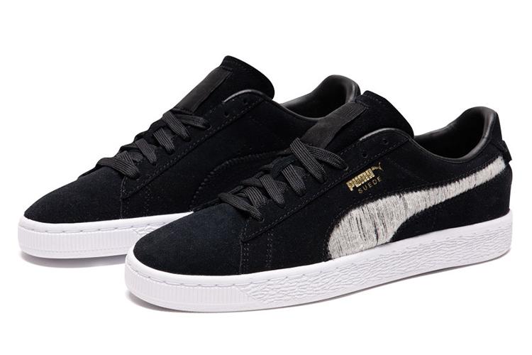 Кроссовки унисекс PUMA Suede Ripped Denim черные-белые, 37 EU