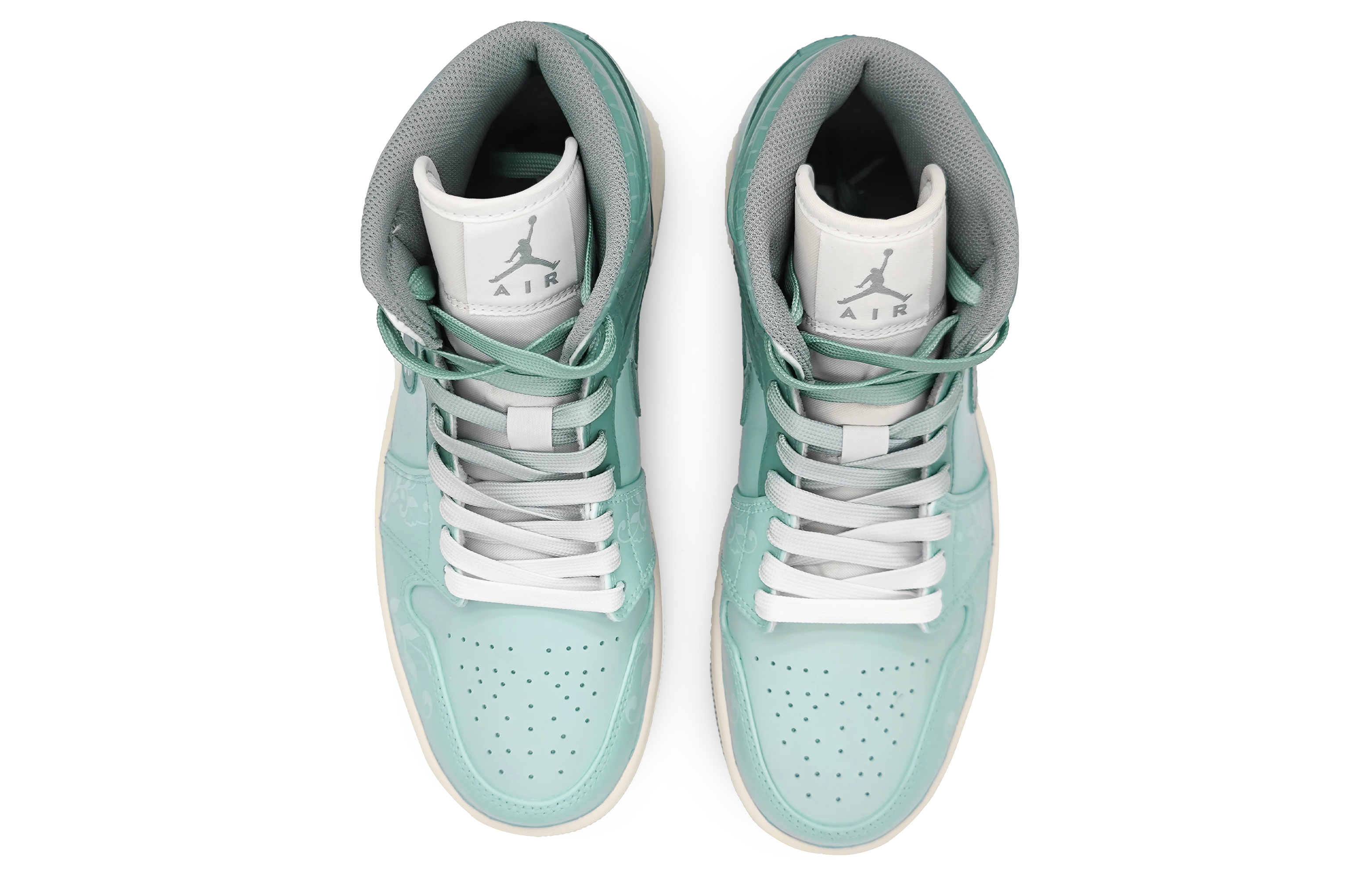 Кроссовки мужские Jordan Air Jordan 1 Mid винтажные, cyan, 45 EU