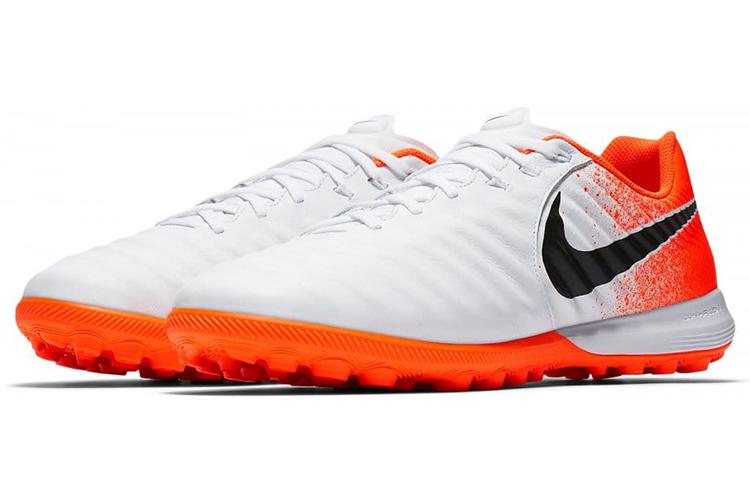 Бутсы мужские Nike Tiempo Lunar Legend 7 Pro TF белые/ярко-оранжевые, 46 EU