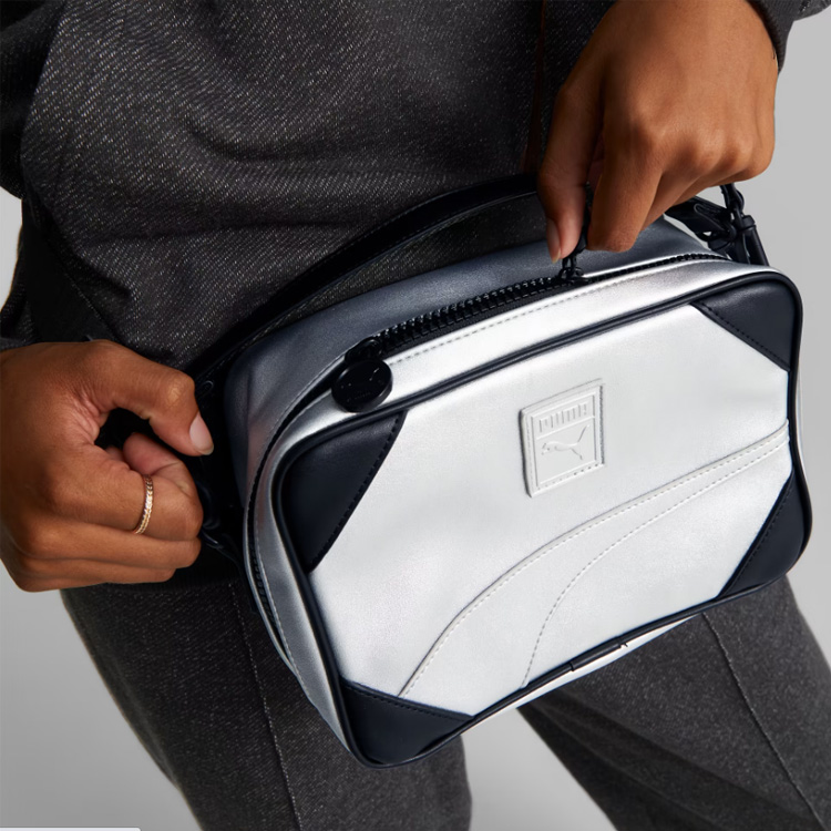 Сумка мужская PUMA 079363-03 серебристого металлика, размер: Mini EU