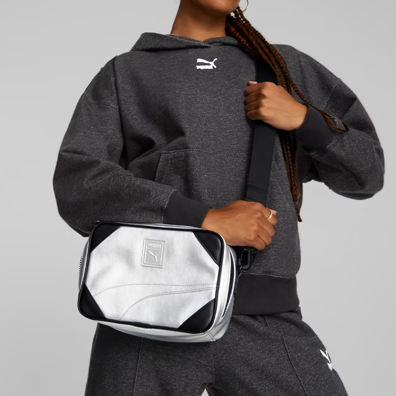 Сумка мужская PUMA 079363-03 серебристого металлика, размер: Mini EU