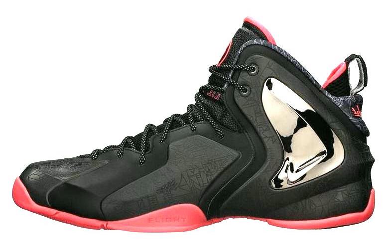 Баскетбольные кроссовки мужские Nike Lil Penny Posite винтажные, black-red, 42 EU