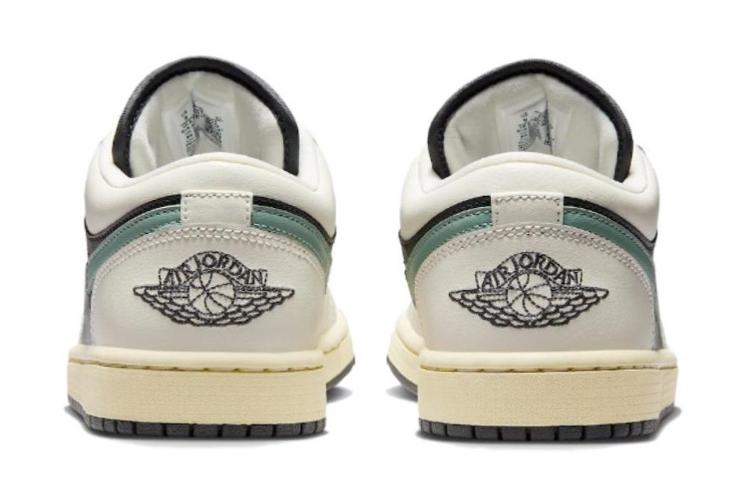 Кеды унисекс Jordan Air Jordan 1 Low-Top Vintage чёрно-зелёные, 37.5 EU