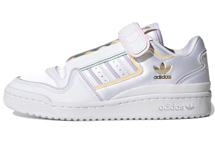 Кеды женские Adidas Forum Plus белые, розовые, фиолетовые, 39 1/3 EU