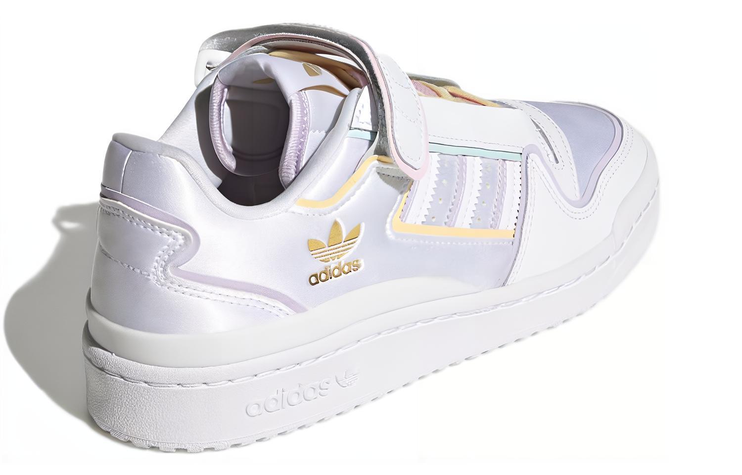 Кеды женские Adidas Forum Plus белые, розовые, фиолетовые, 39 1/3 EU