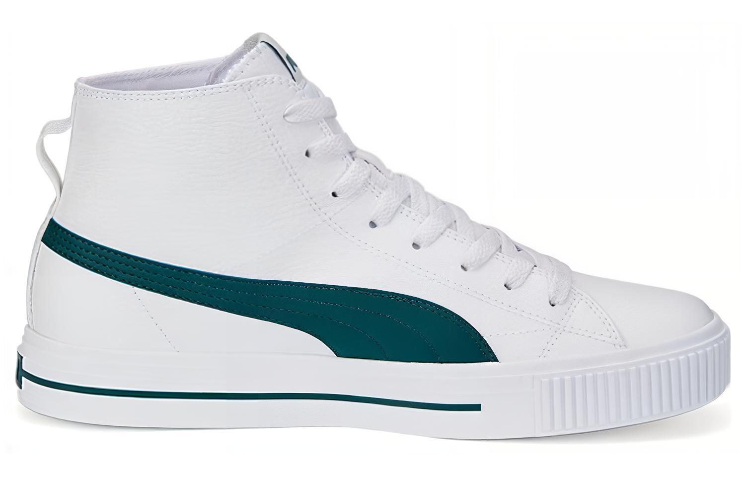 Кроссовки унисекс PUMA Ever Mid Sl белые, зеленые, 41 EU