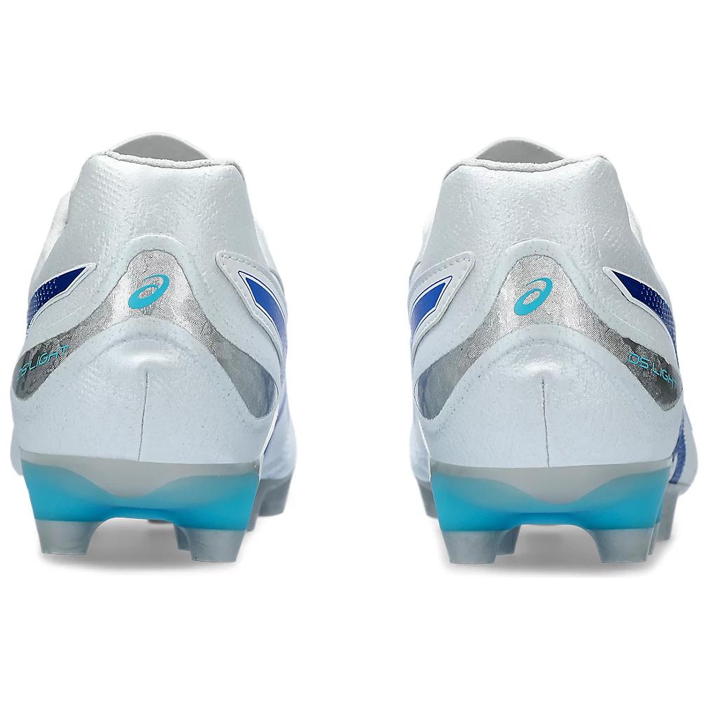 Футбольные бутсы унисекс ASICS DS LIGHT белые и синие, 42.5 EU