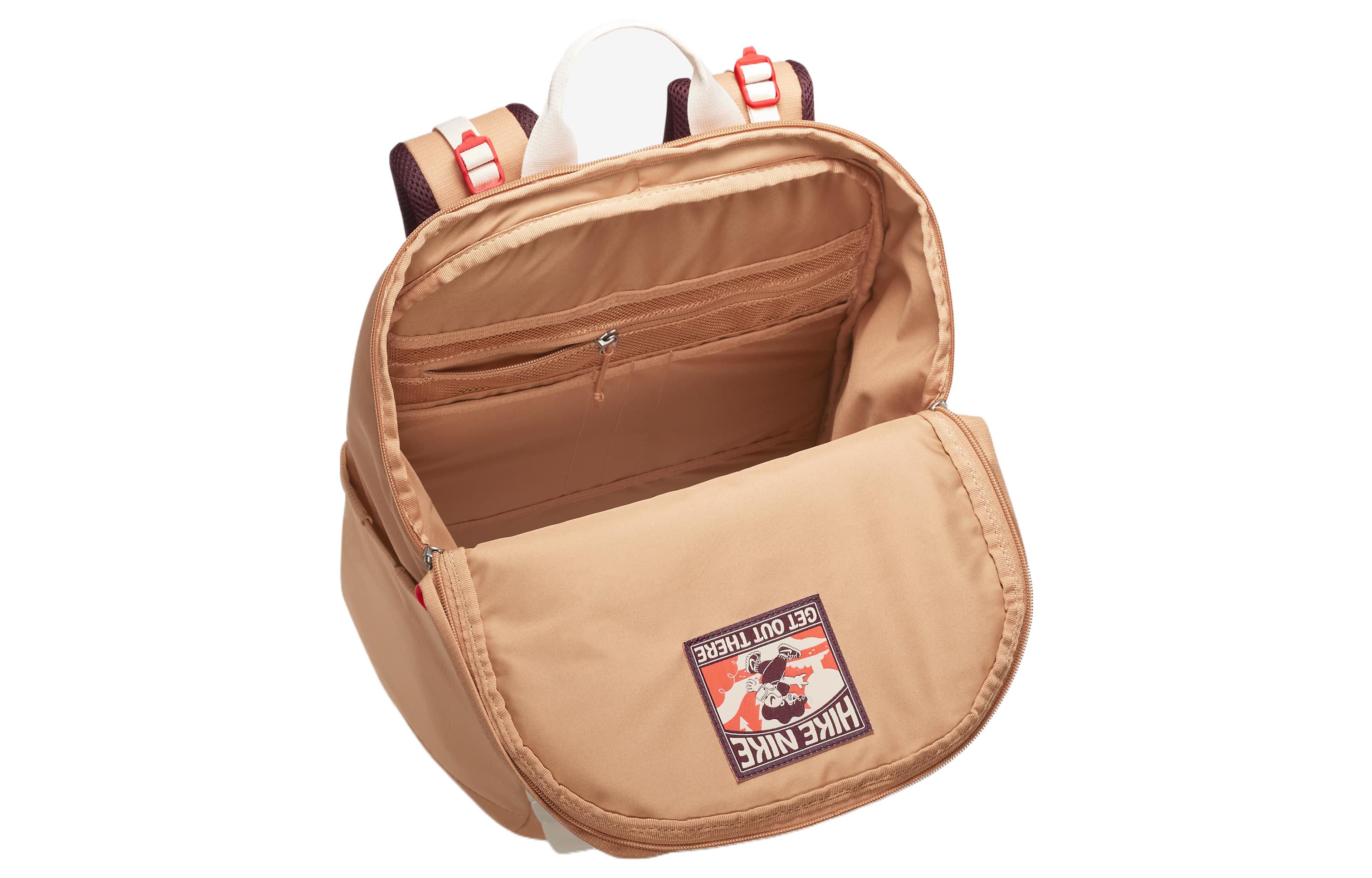 Рюкзак унисекс Nike DJ9677-225 янтарно коричневый, ночной каштановый, ярко красный