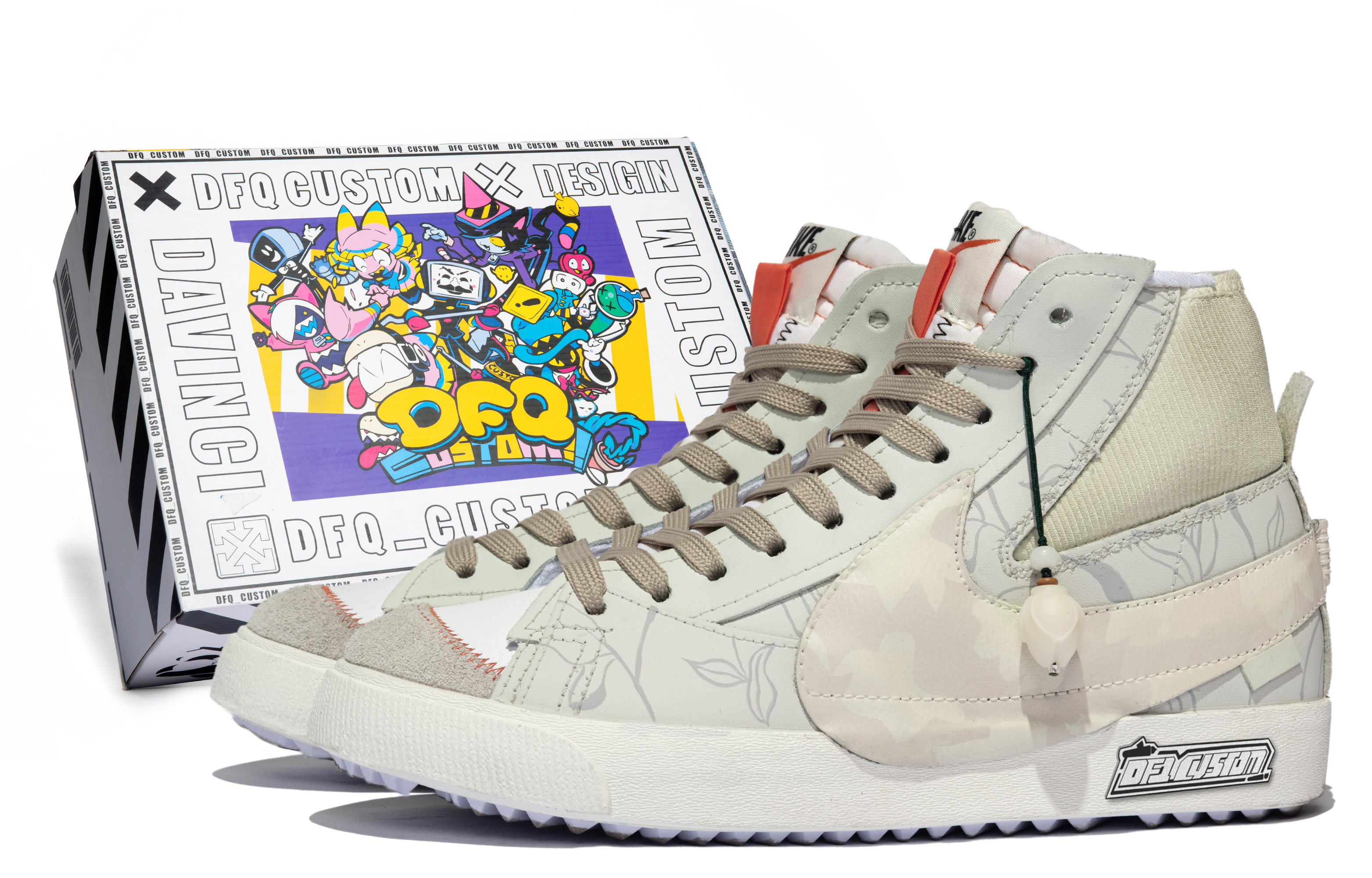 Кроссовки унисекс Nike Blazer Mid top бежевые, 36.5 EU