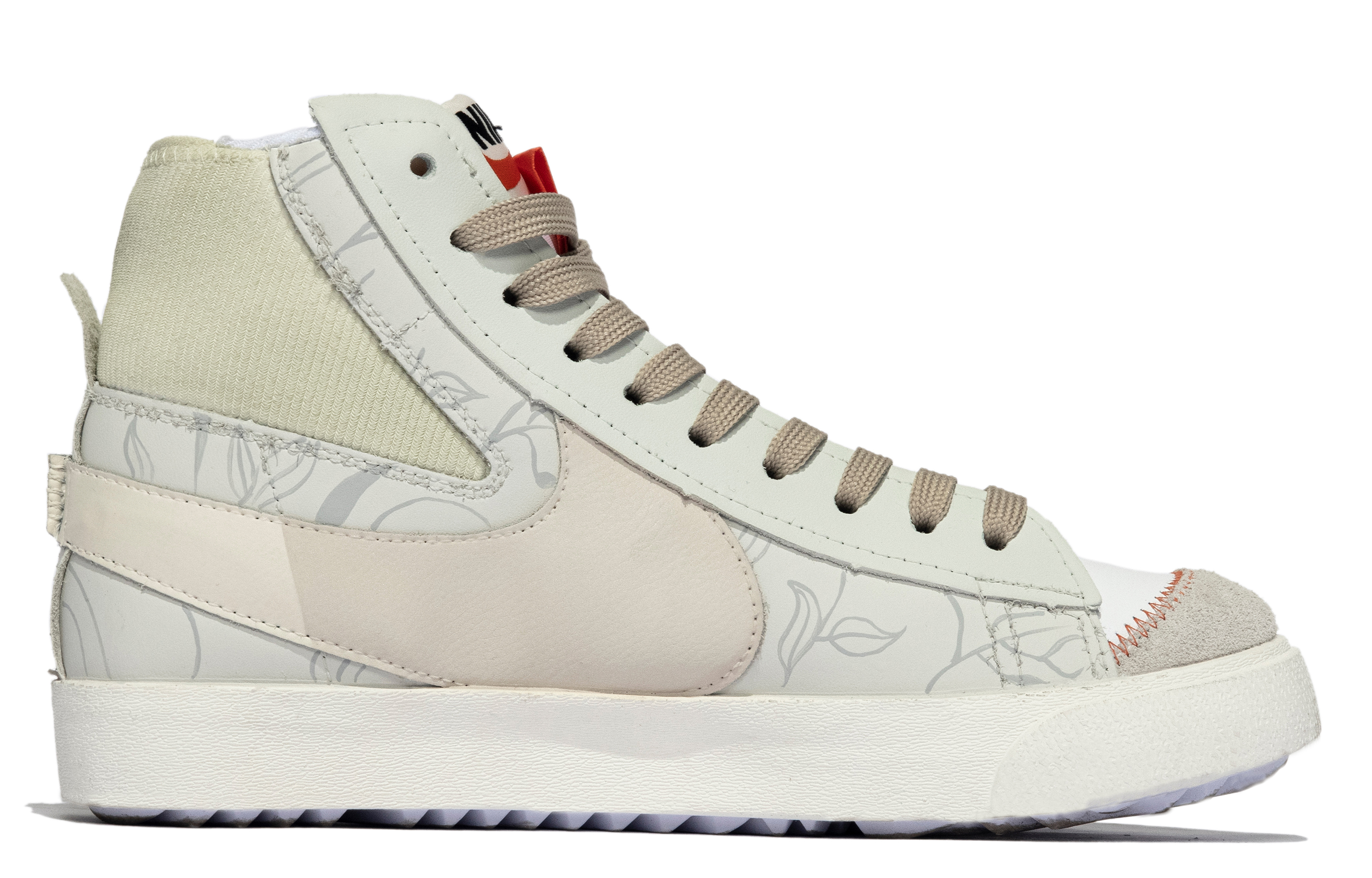 Кроссовки унисекс Nike Blazer Mid top бежевые, 36.5 EU