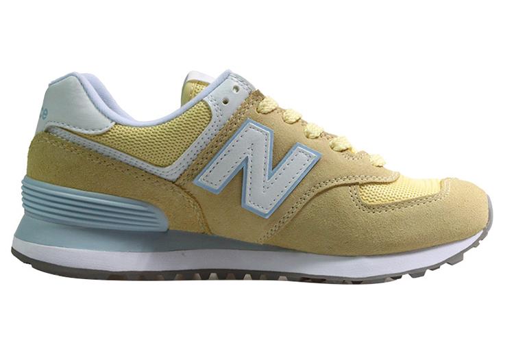 Кроссовки женские New Balance 574 B желтые, синие, 38 EU