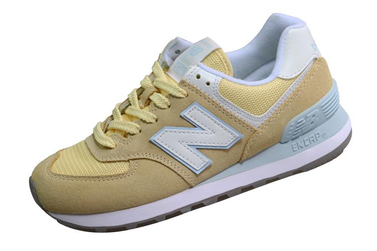 Кроссовки женские New Balance 574 B желтые, синие, 38 EU
