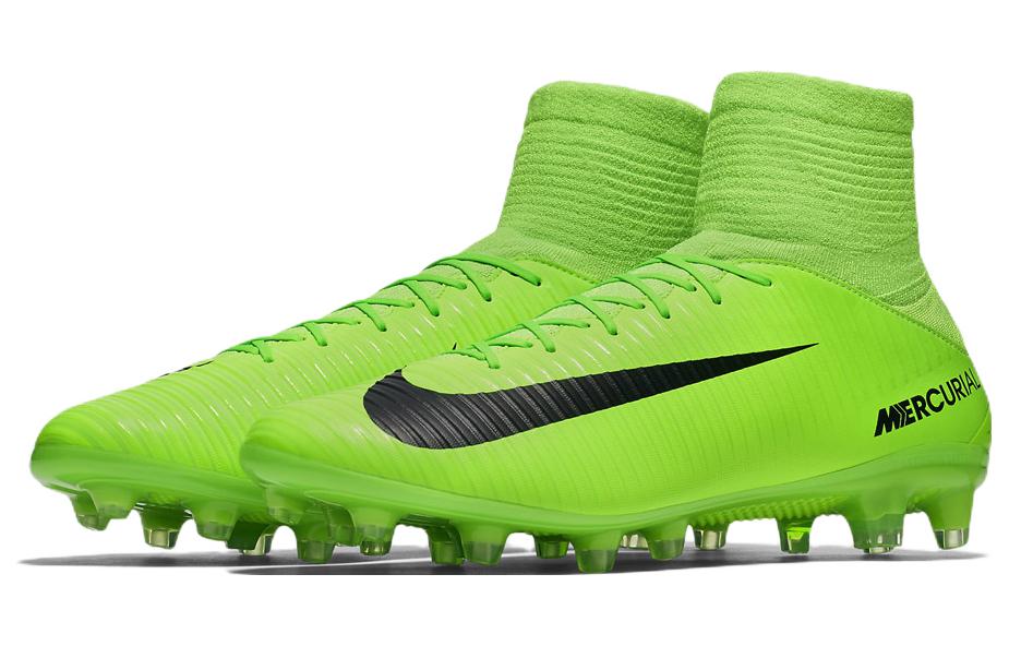 Бутсы мужские Nike Mercurial Veloce 3 AG зеленые черные, 41 EU