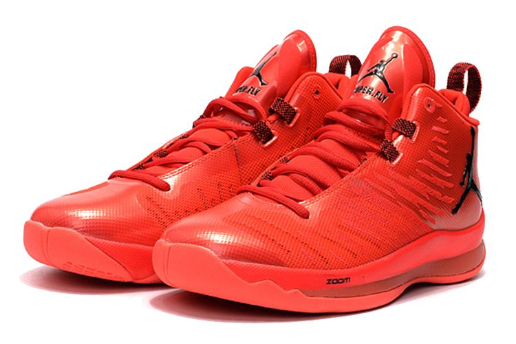 Кроссовки унисекс Air Jordan Super.Fly 5 ярко-оранжевые, 42.5 EU