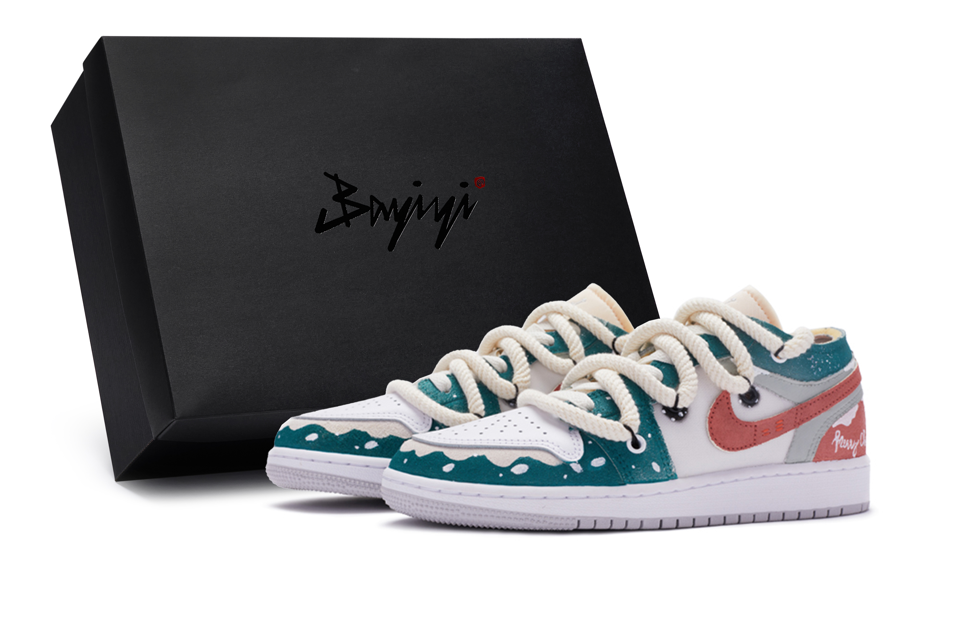 Кеды женские Jordan Air Jordan 1 Low SE Craft белые, синие, розовые